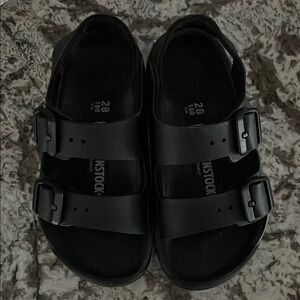 Kids Black Birkenstock leather Sandals size 28